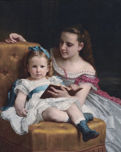 Portrait of Eva and Frances Johnston by William Adolphe Bouguereau